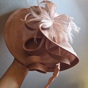 Elegant Tan Fascinator Hat